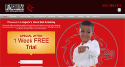 Desktop Screenshot of longoriasblackbeltacademy.com